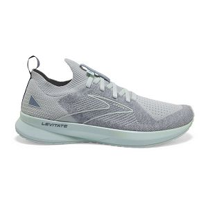 Brooks Levitate StealthFit 5 Road Running Shoes - Womens, Grey/Green | IE-IGO450973